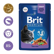 Brit Premium Cat Pouches (Треска)